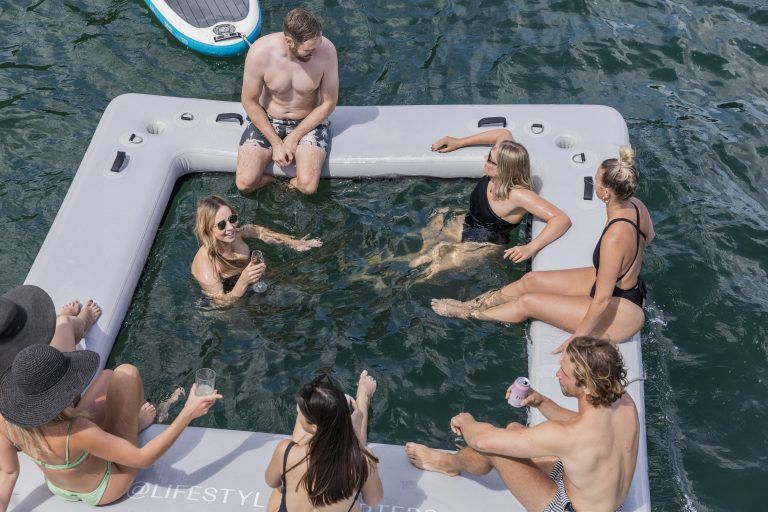 Lifestyle Charters - even more fun with a pool pontoon